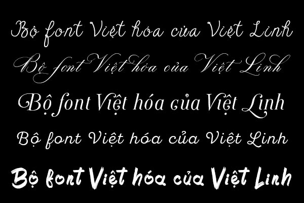 Font chữ Việt hóa của Việt Linh